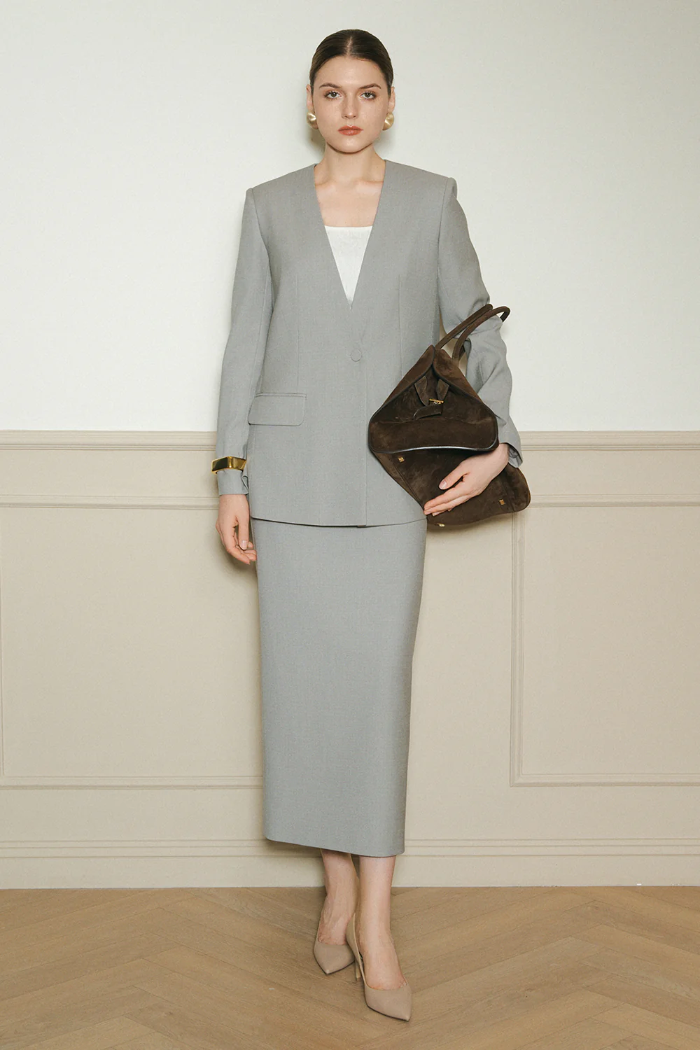 Armani Straight Wool Skirt