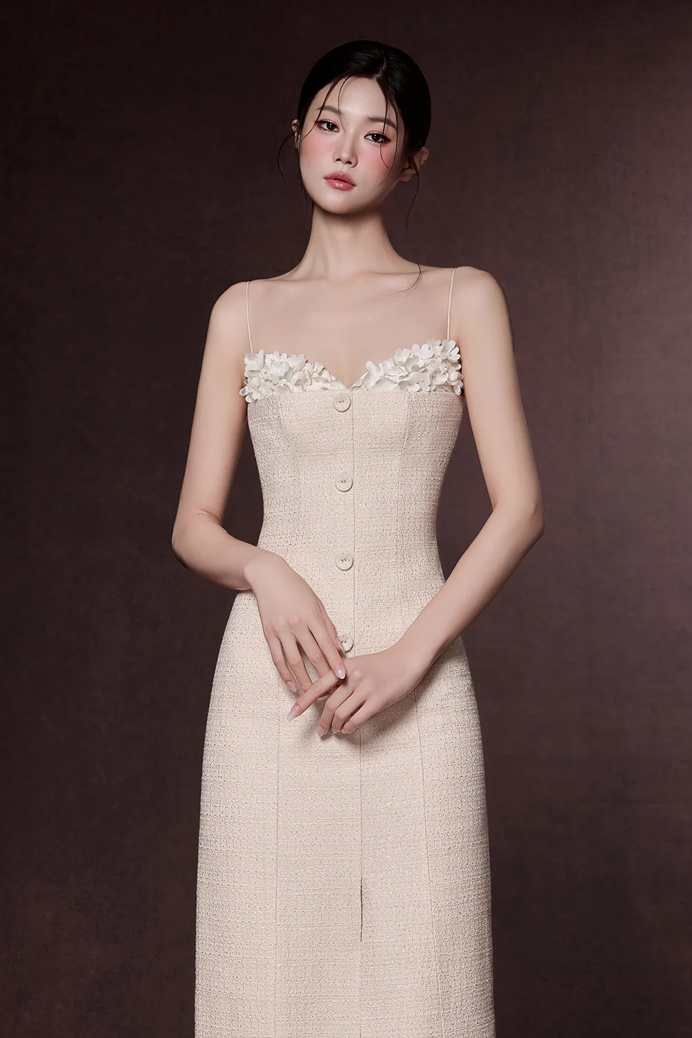 Hyatt Sweetheart Applique Midi Dress