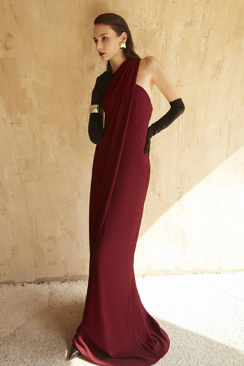 Walton High Neck Button Maxi Dress