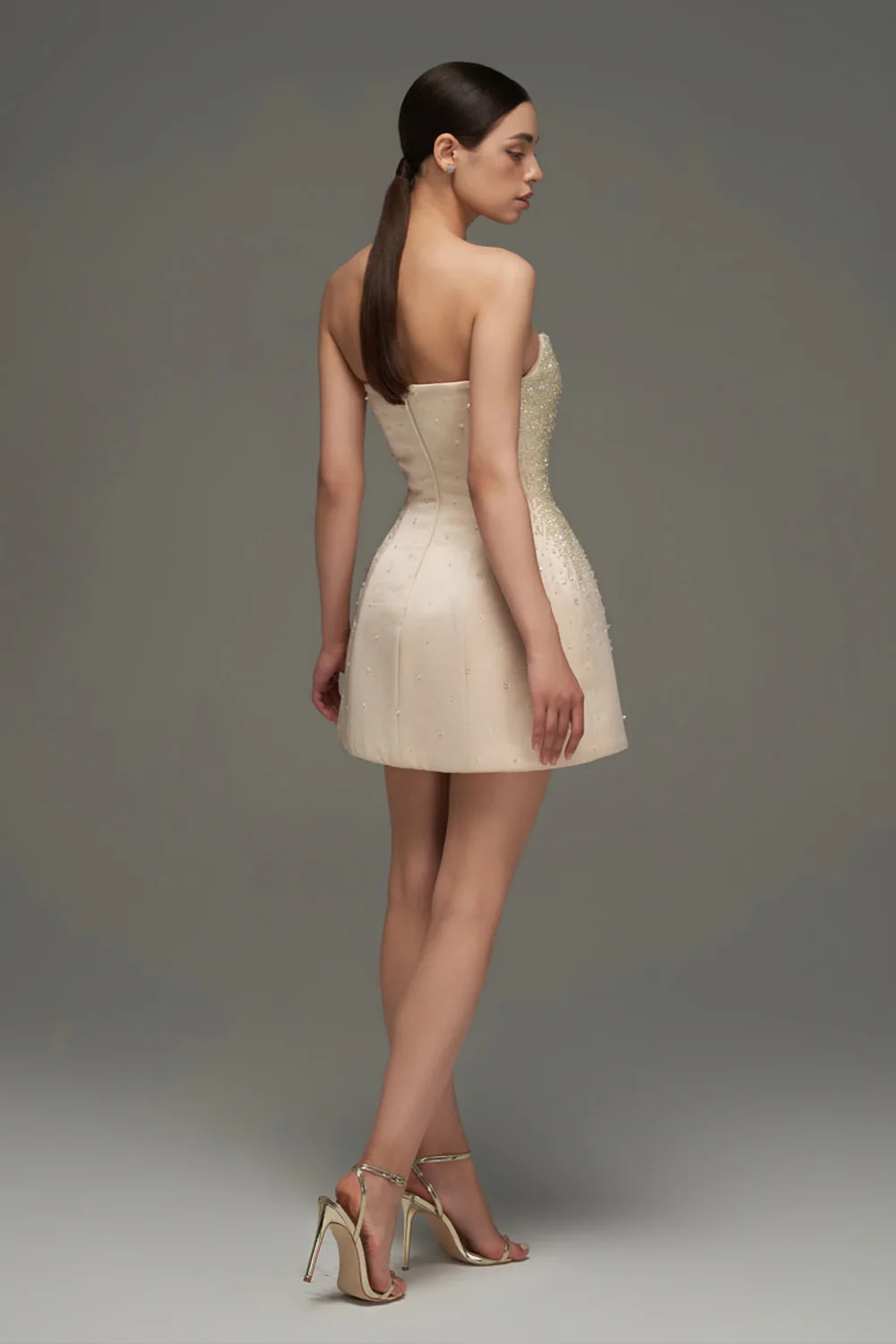 Cadence A-line Cape Sleeve Mini Dress