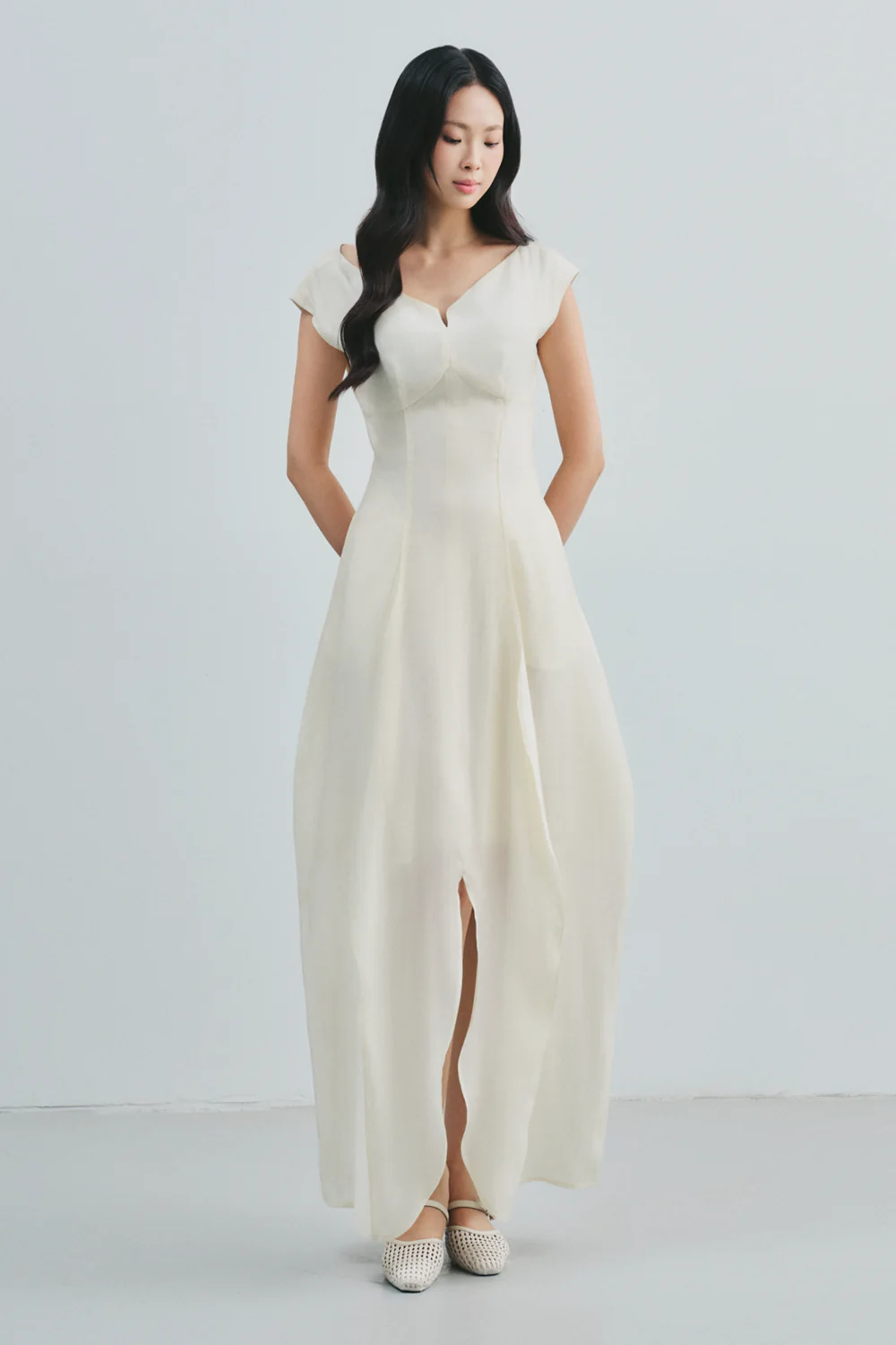 Seraphina Cocoon Draped Maxi Dress