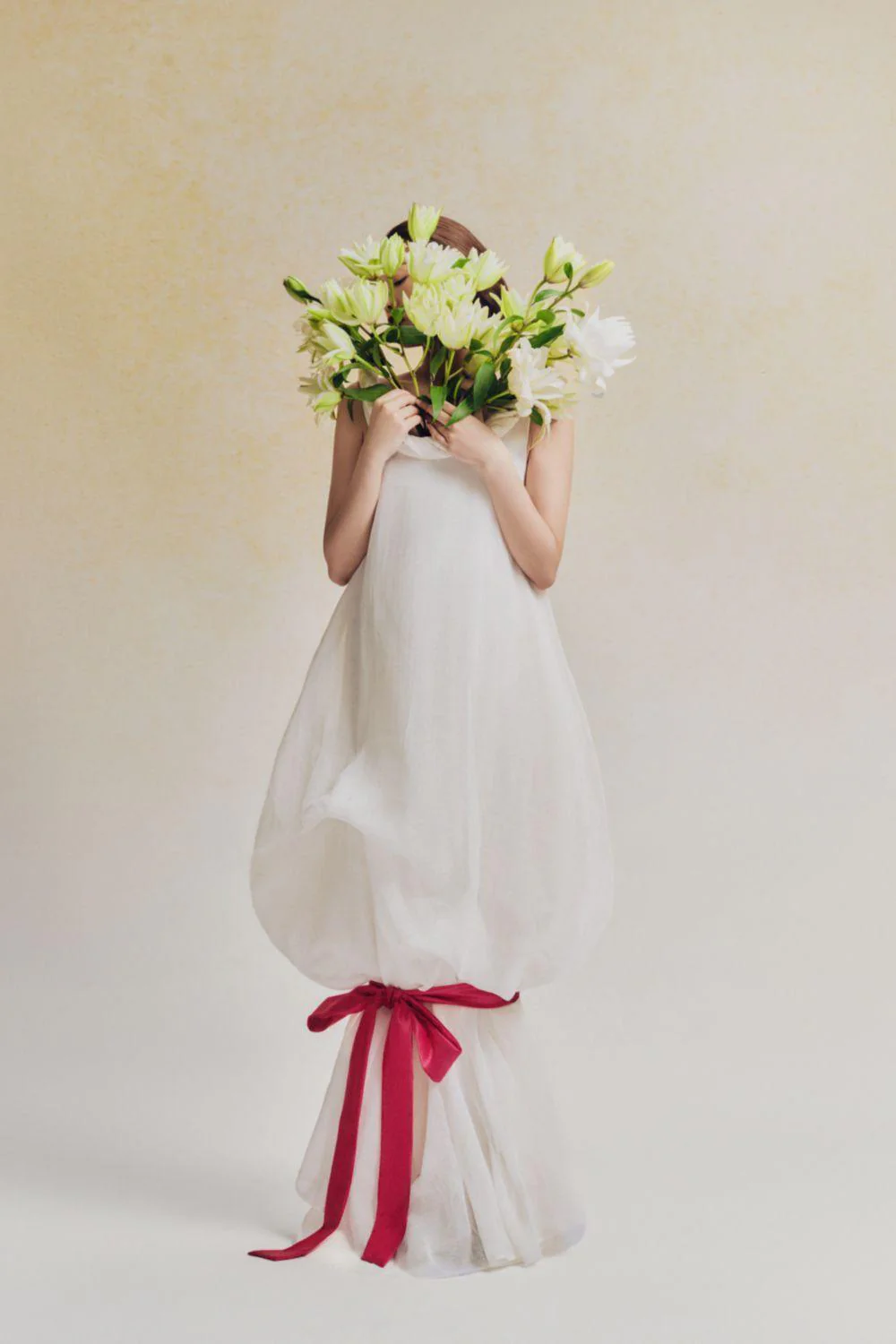 Uyen Thy Cocoon Sleeveless Floss Maxi Dress