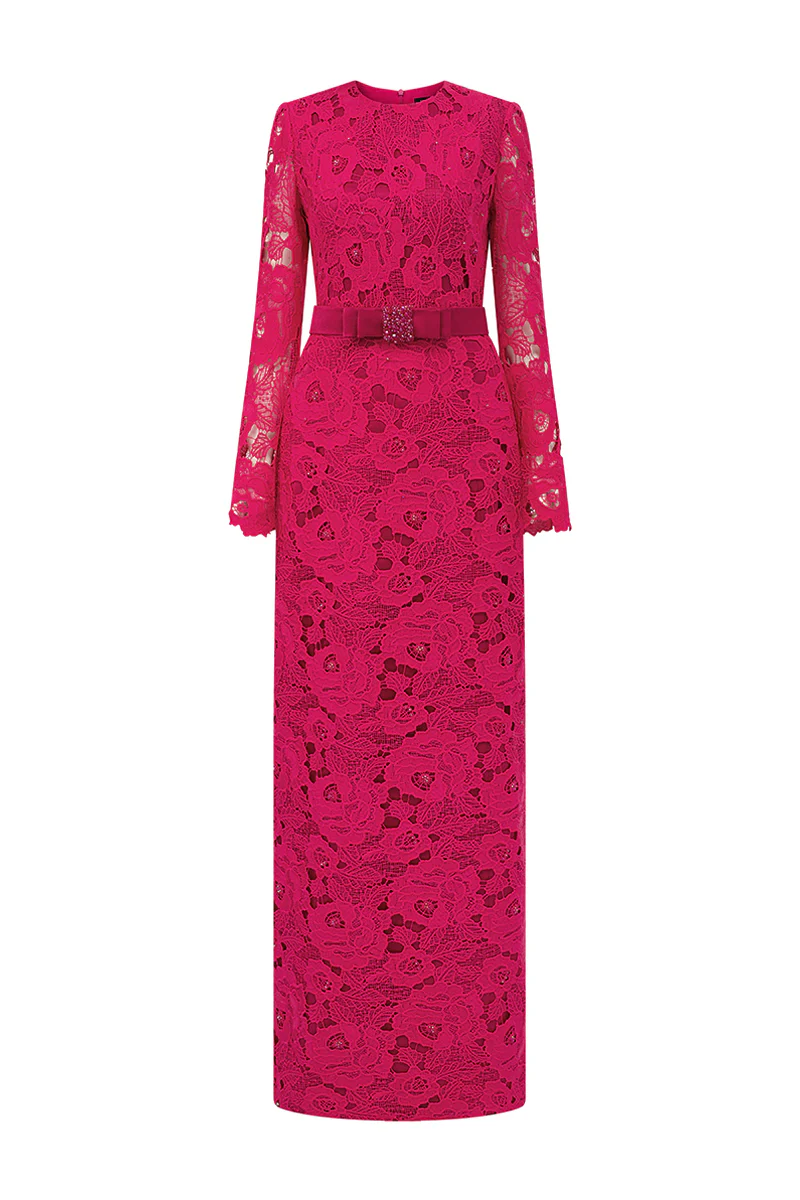 Kennedi Long Sleeve Lace Maxi Dress