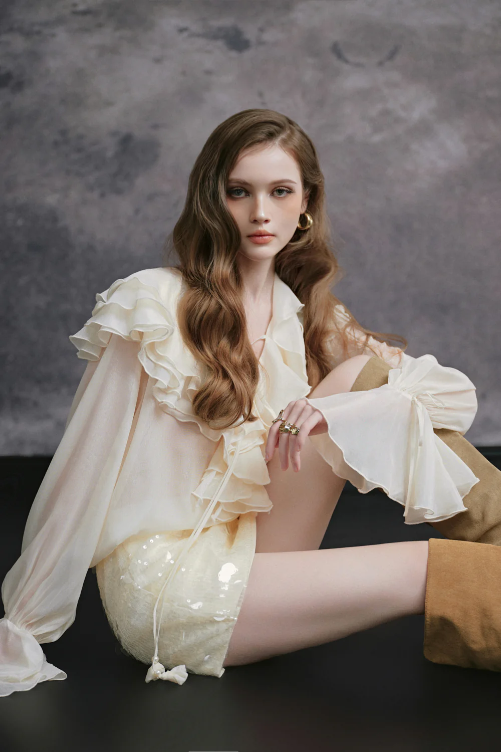 Kenna Straight Sequin Skirt