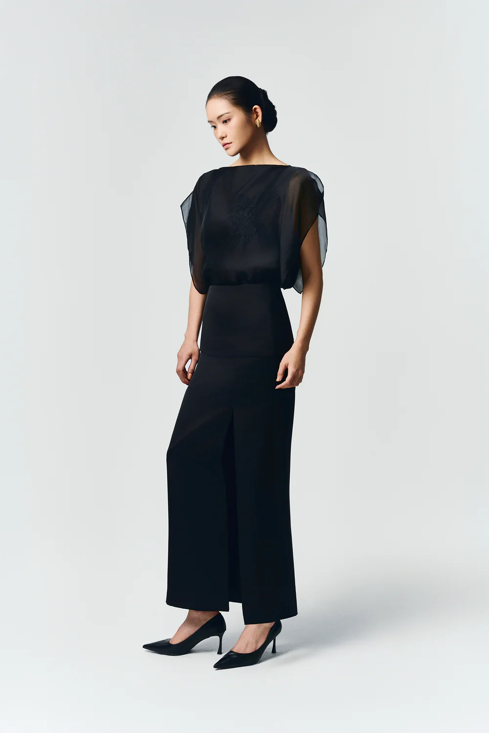 Seren Pencil Taffeta Skirt