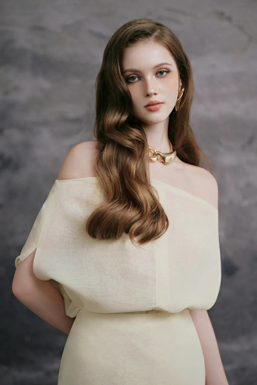 Caitlyn A-line Silk Linen Skirt