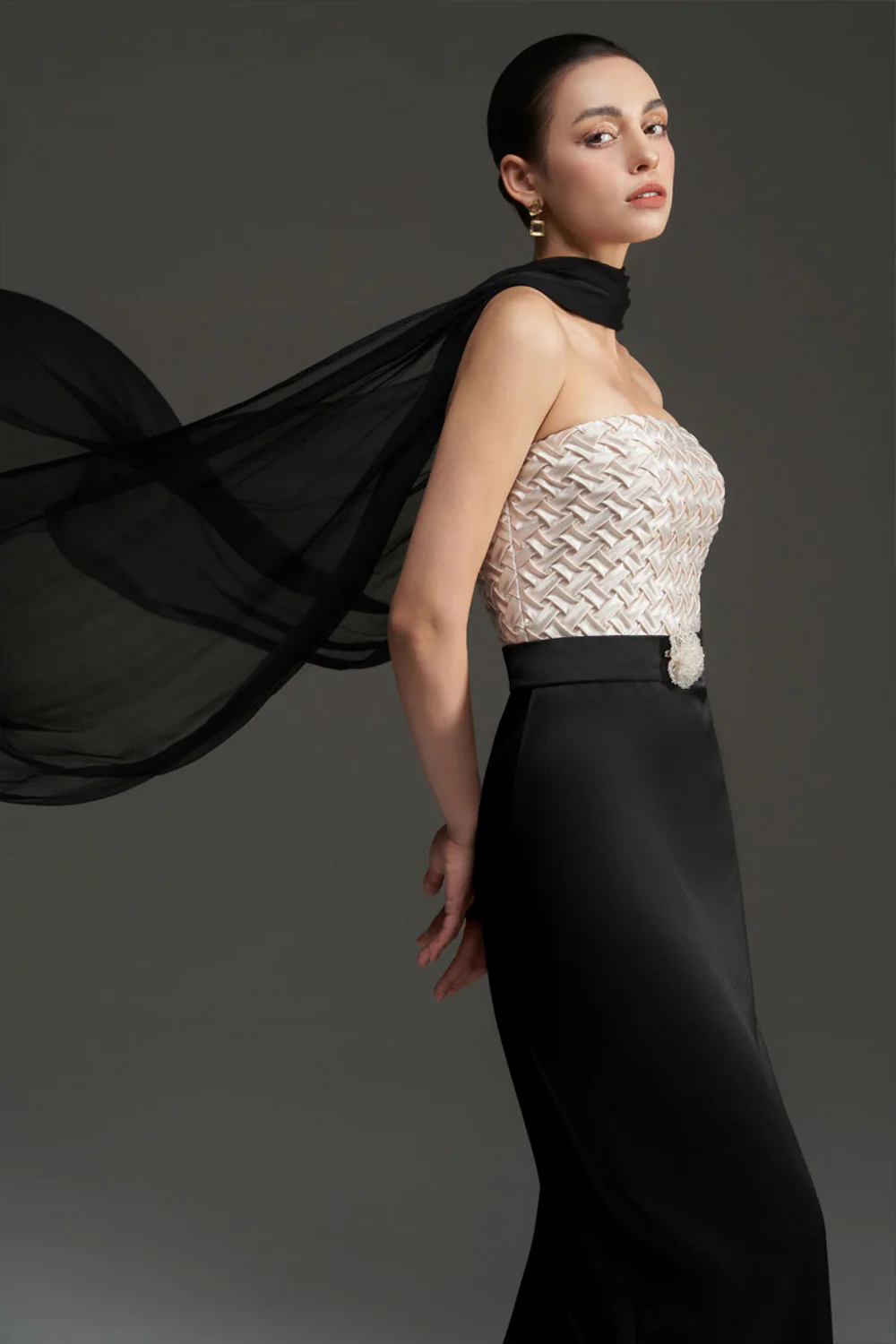 Morgan Scarf Crochet Maxi Dress