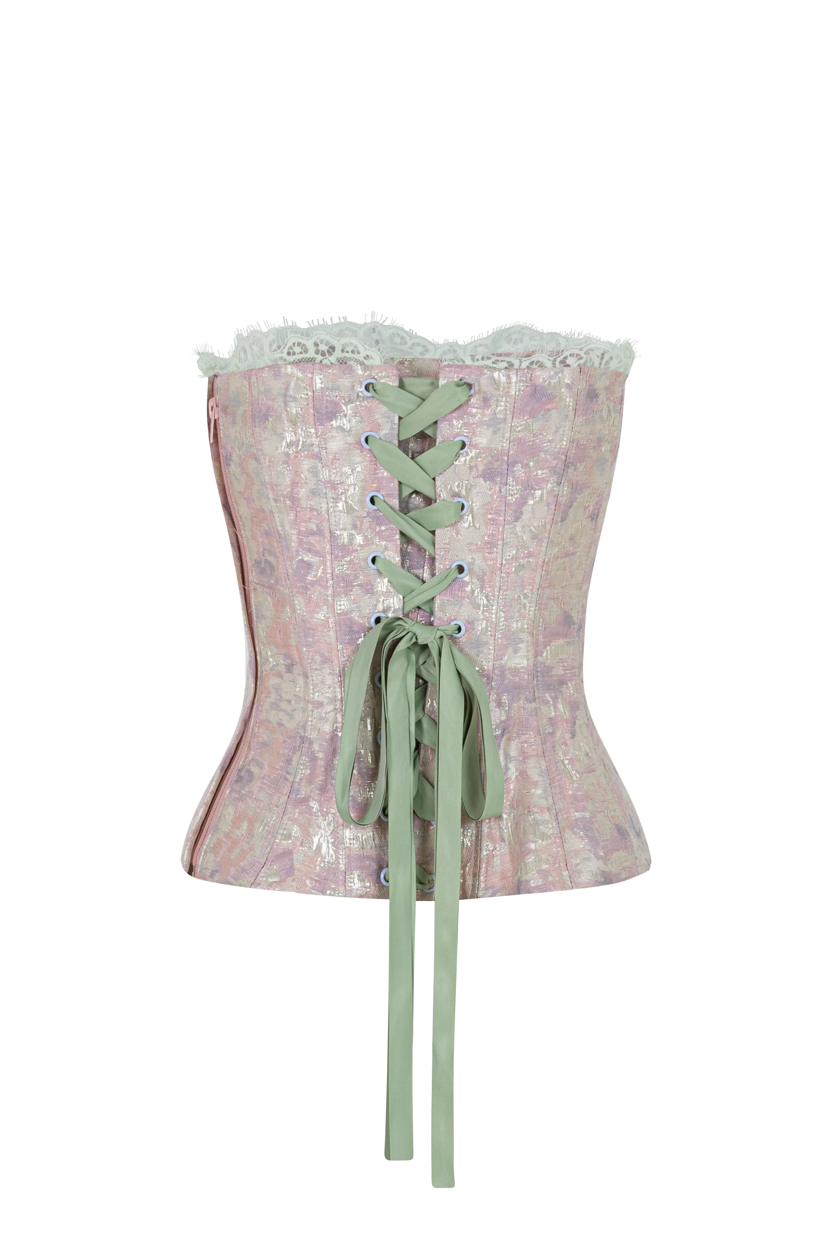 Chelo Alonso Drop Waist Corset Lace Maxi Set