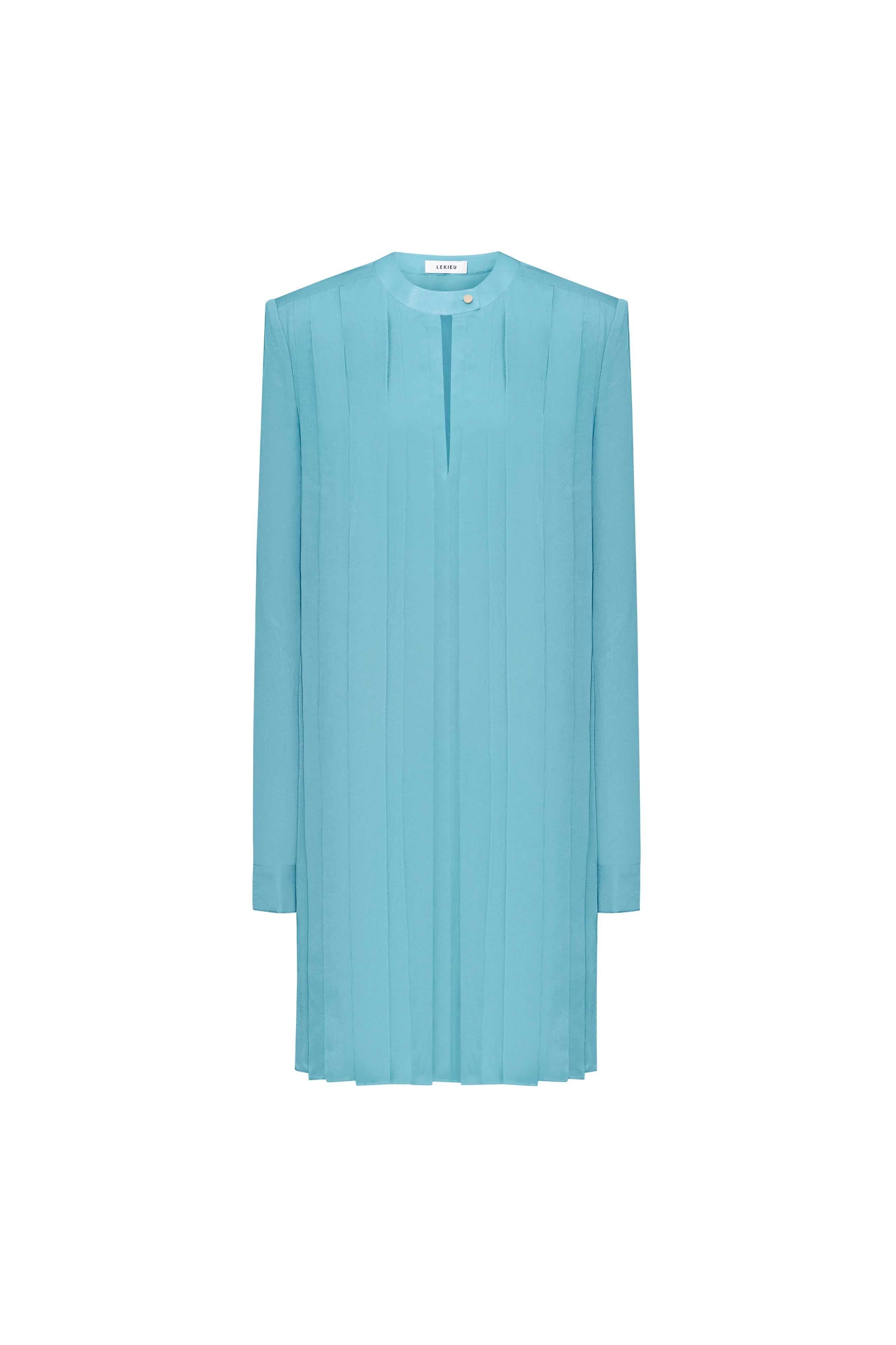 Sorbonne Straight Round Neck Silk Chiffon Mini Dress