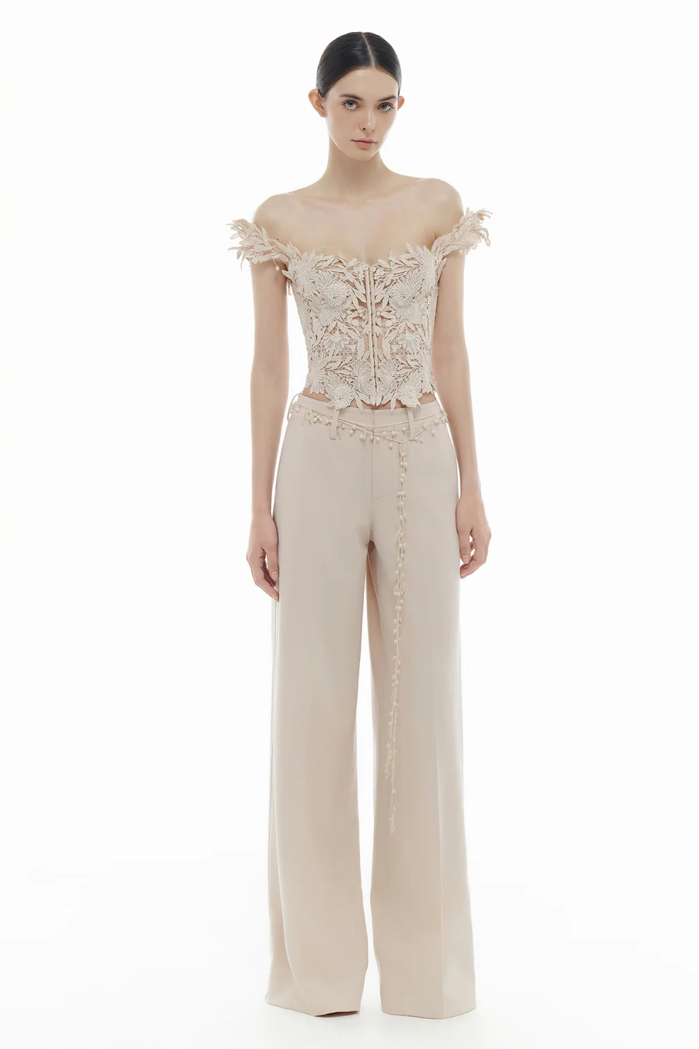 Alba Straight Applique Pants