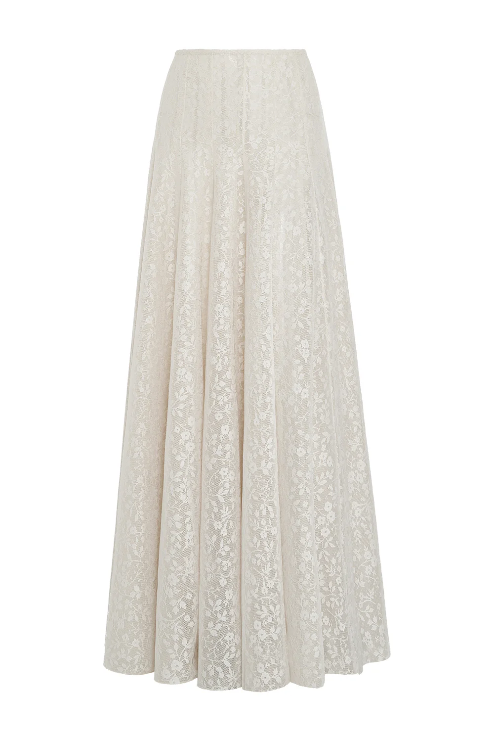 Luminara A-line High Waist Lace Floor Length Skirt