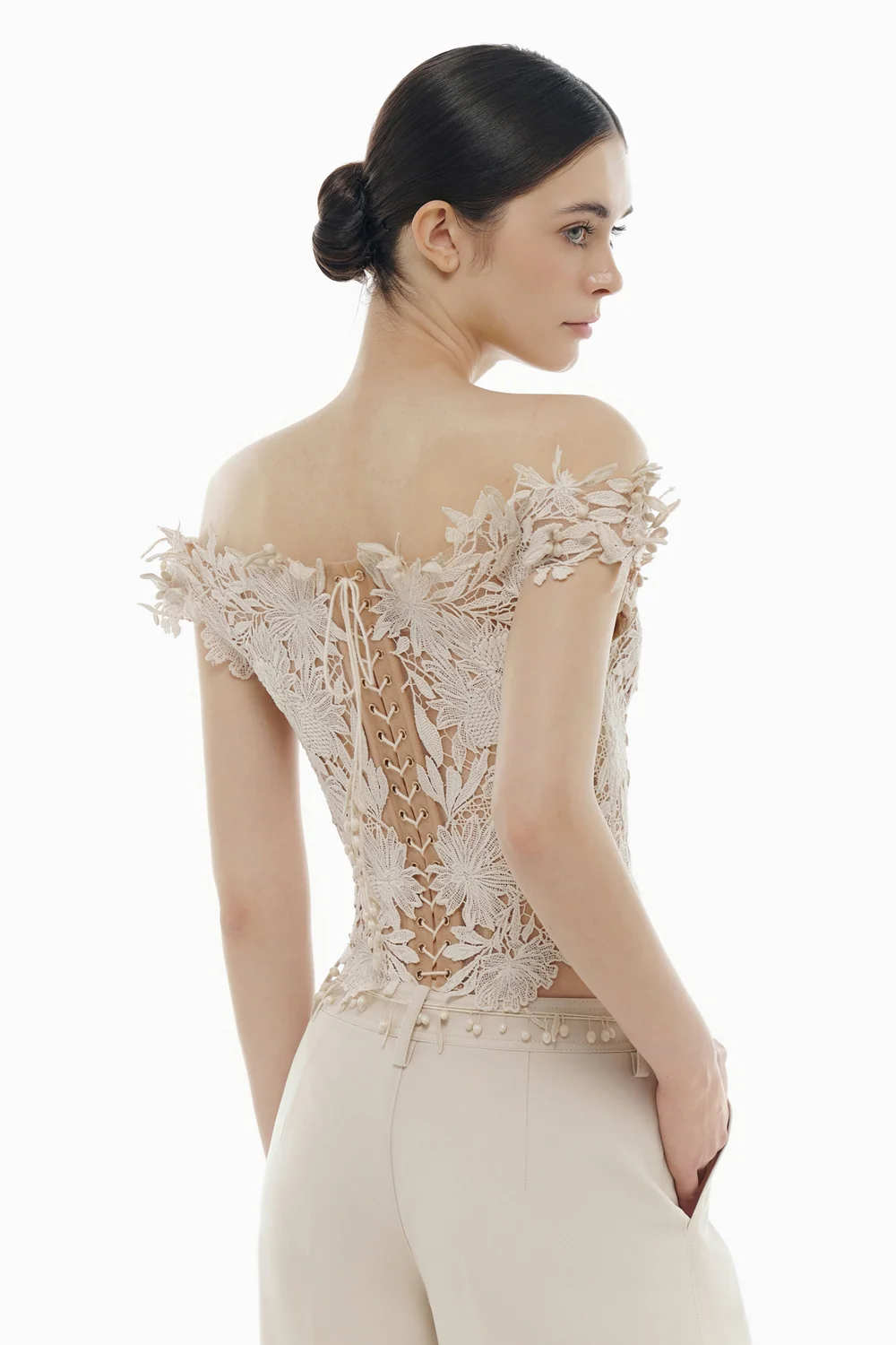 Alba Off-Shoulder Applique Top