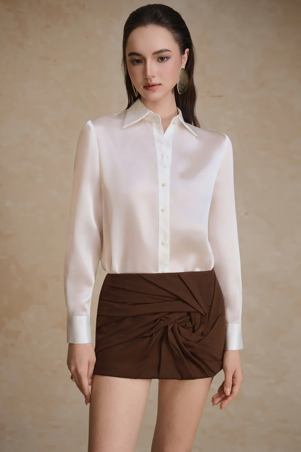 Ola Straight Draped Skirt