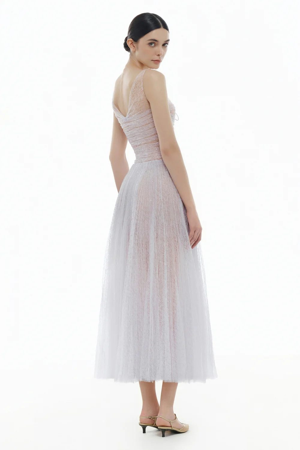 Vivienne V-Neck Sequin Midi Dress