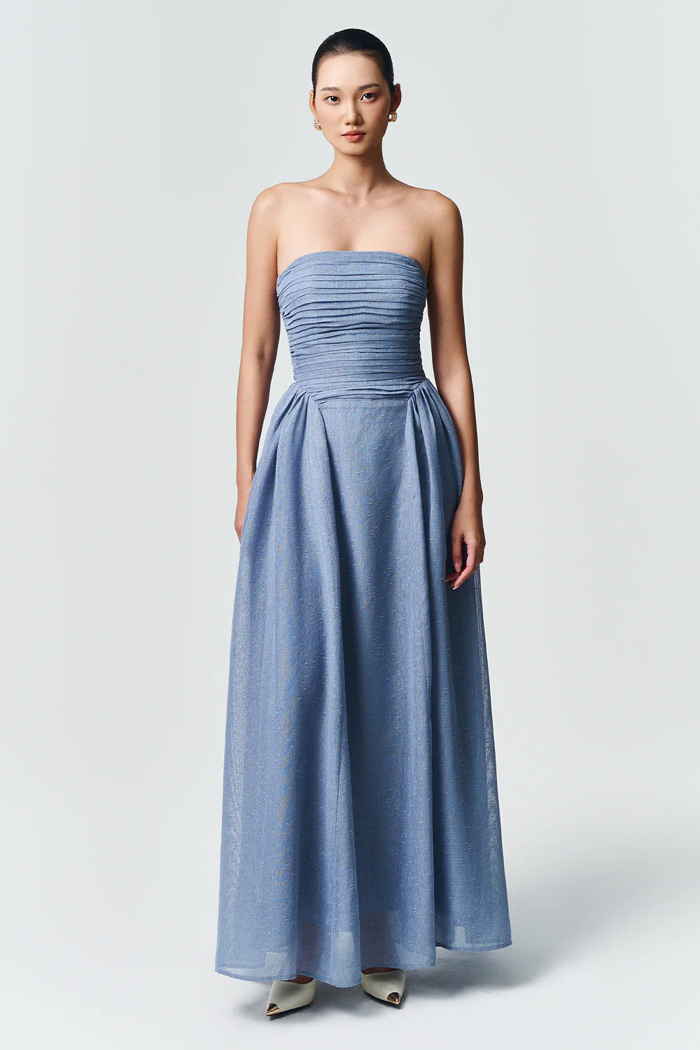 Willow Straight Across Draped Maxi Dress