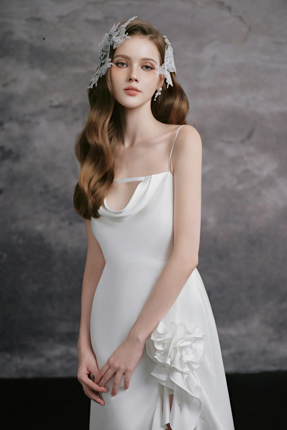 Camy Cowl Ruffle Maxi Dress