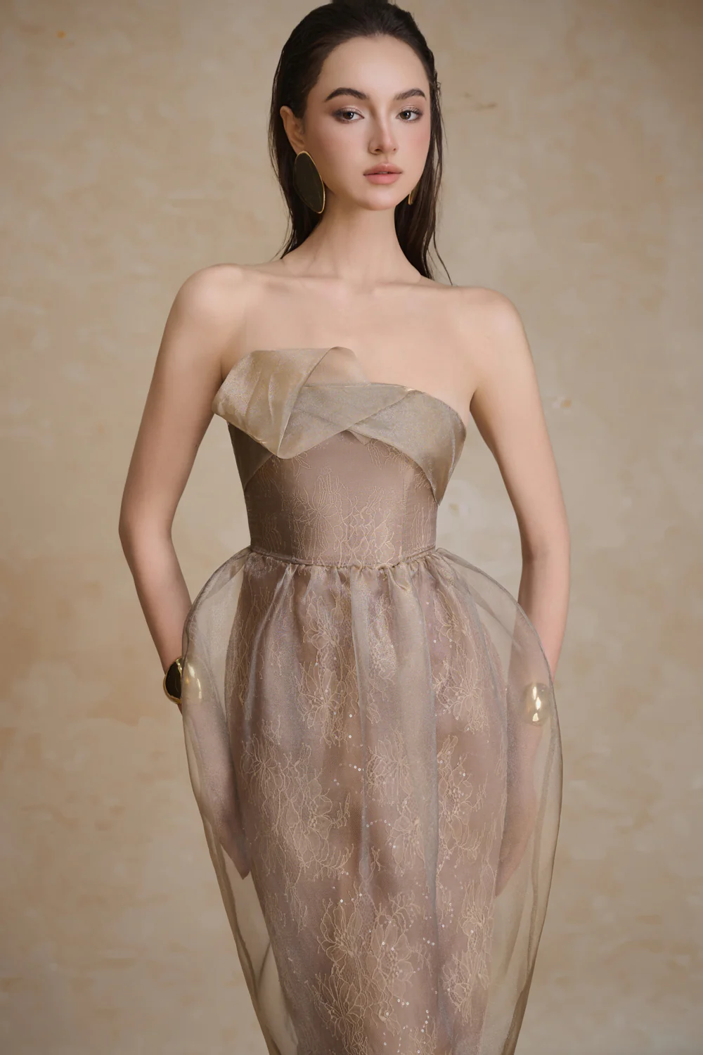 Flux Cocoon Draped Maxi Dress