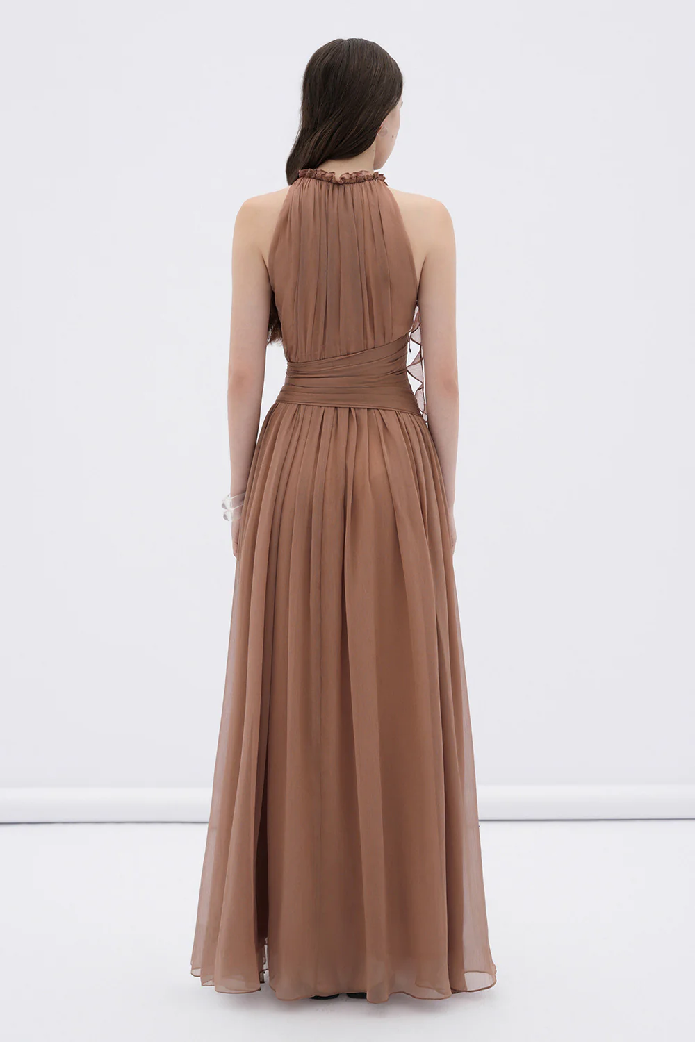 Mireille A-line Flared Chiffon Maxi Dress
