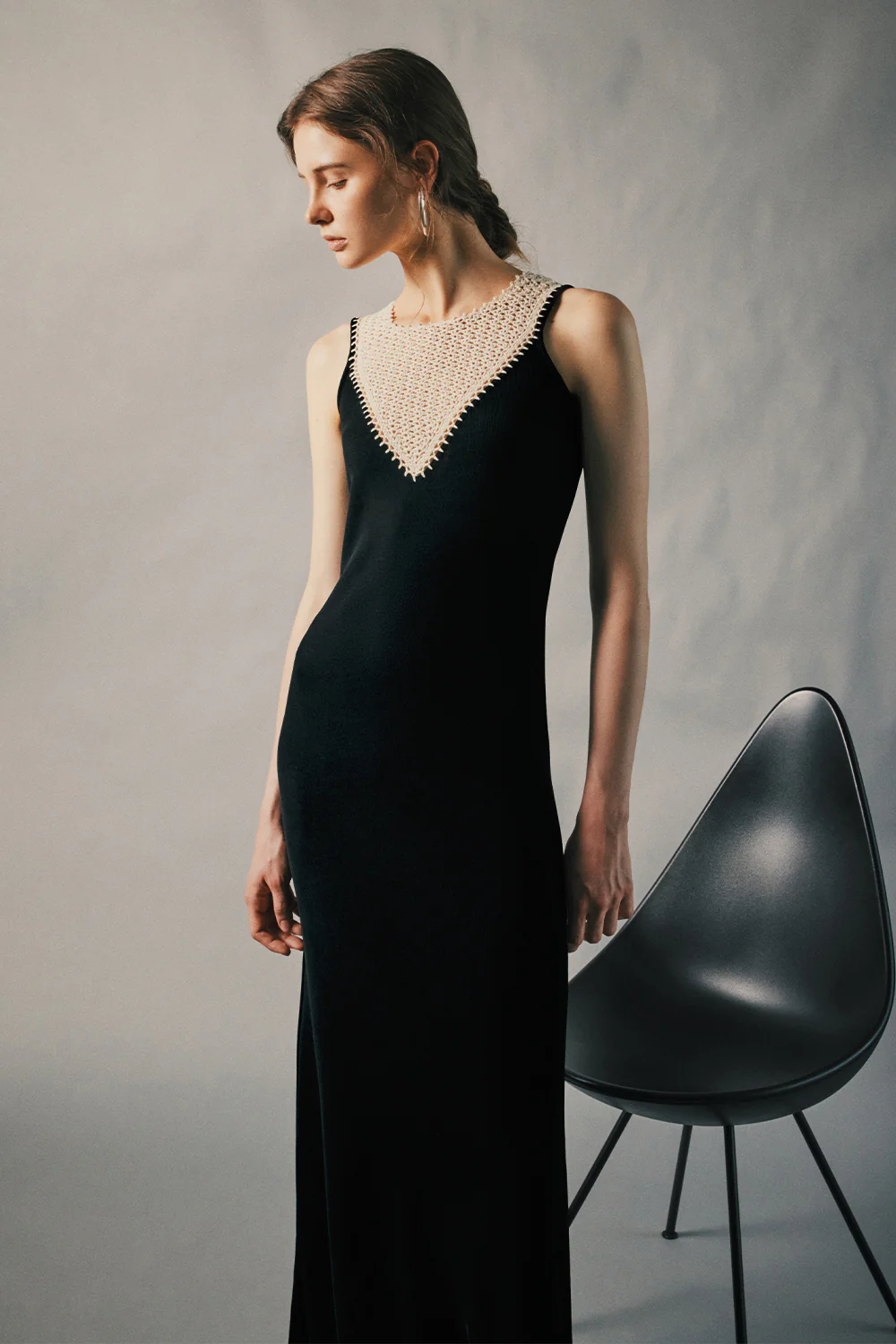 Isla Round Neck Crochet Maxi Dress