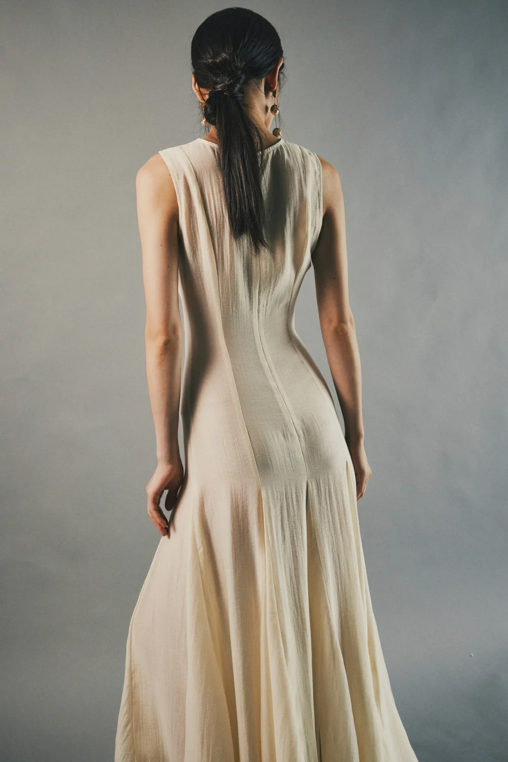 Stillwind Round Neck Draped Maxi Dress