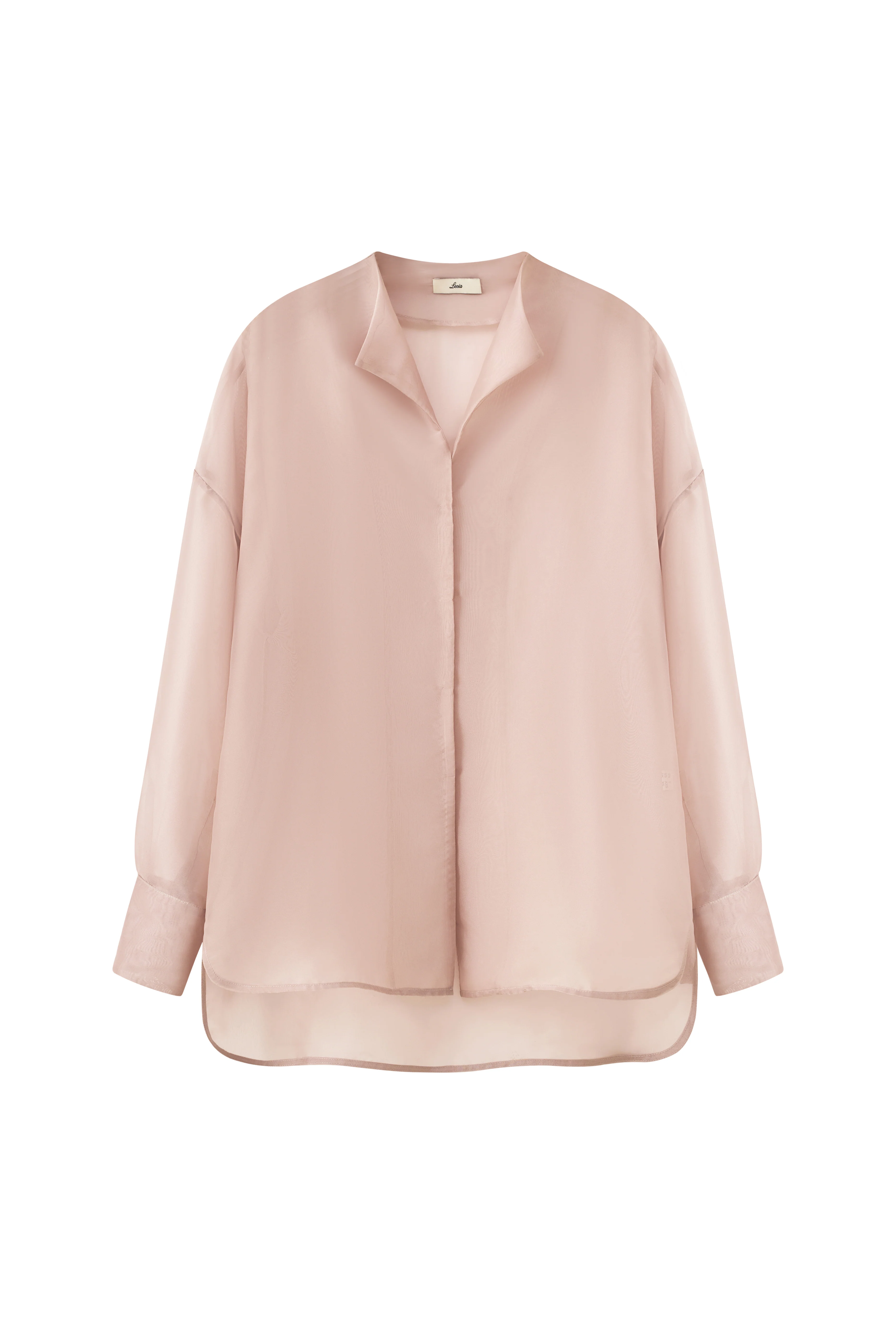 Malaya Straight Cuff Sleeved Silk Organza Shirt