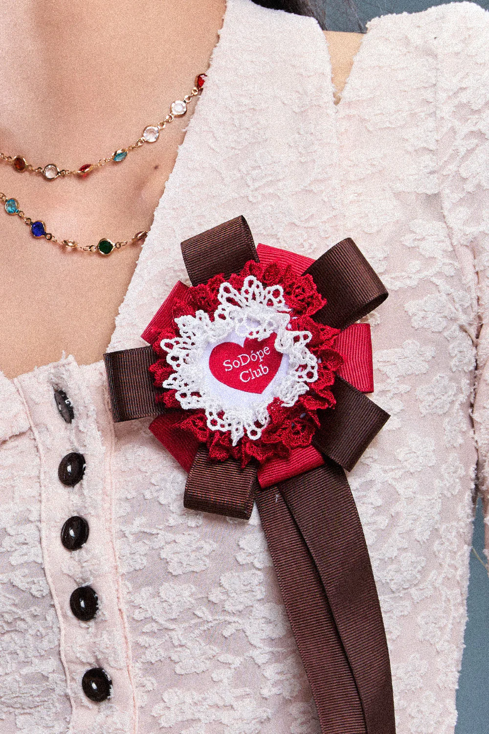 Medal Polyester Brooch