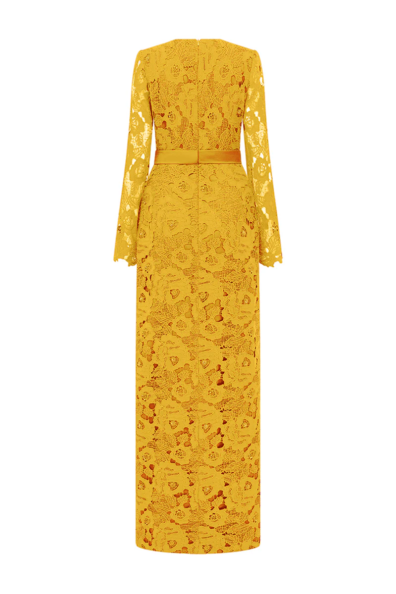 Kennedi Long Sleeve Lace Maxi Dress