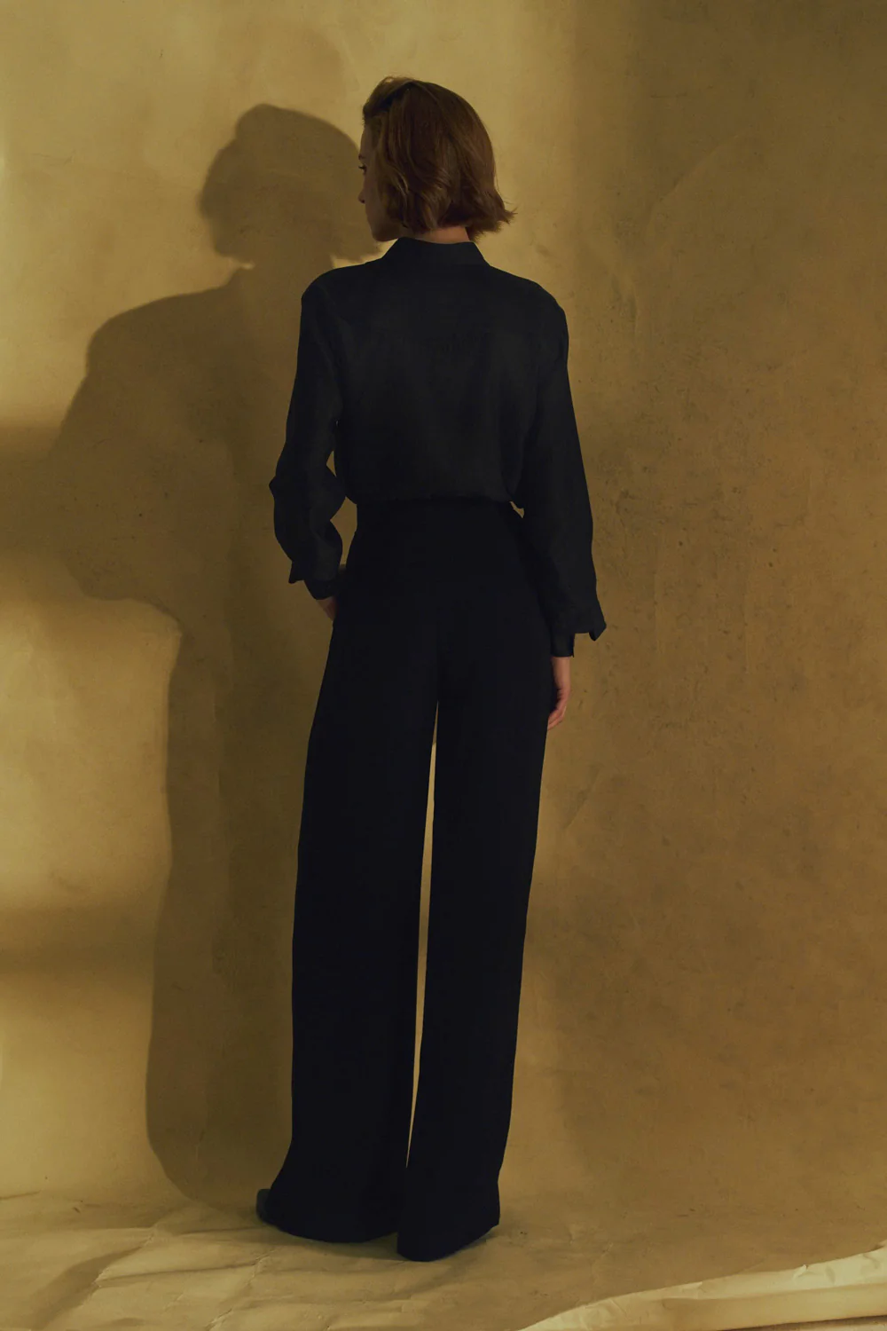 Midnight Straight Flap Pocket Polyester Shirt