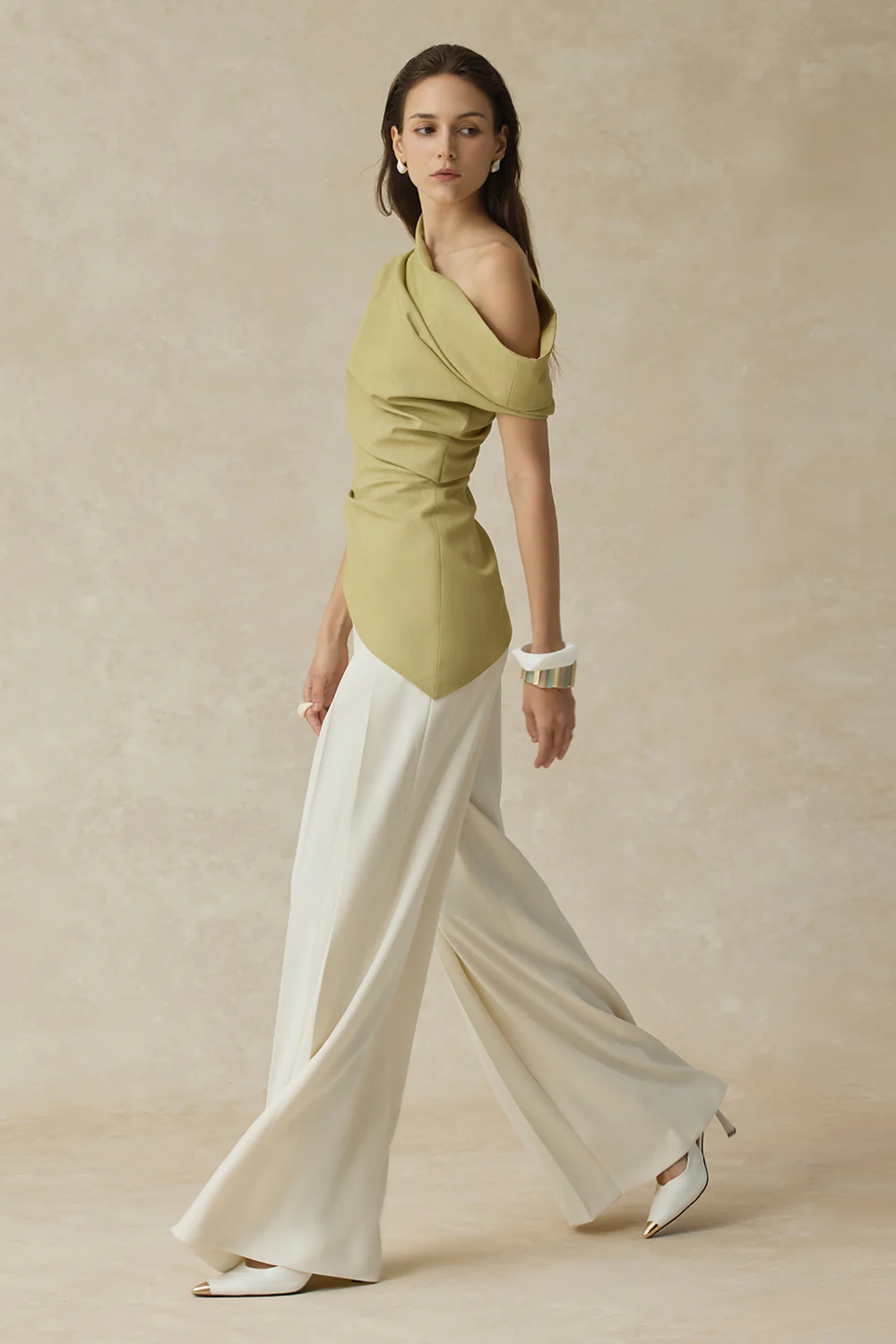 Phoebe Asymmetric Cotton Top