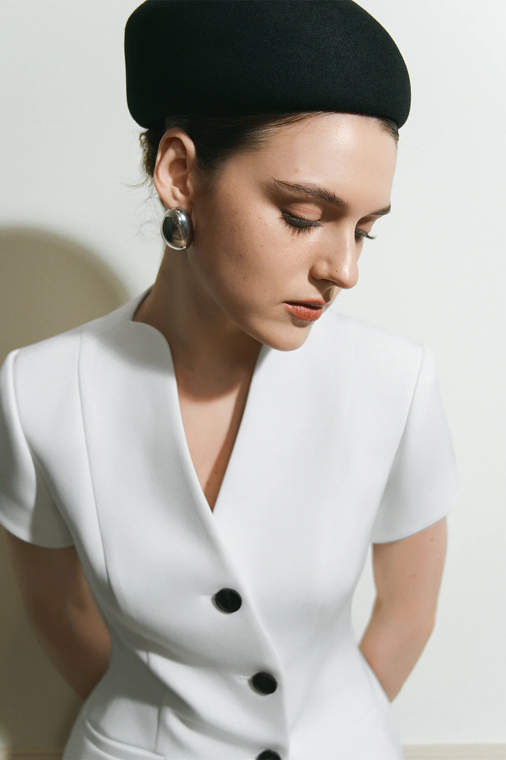 Etoile V-Neck Twill Blazer