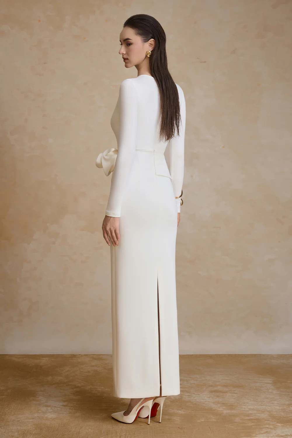 Ivora Round Neck Applique Maxi Dress