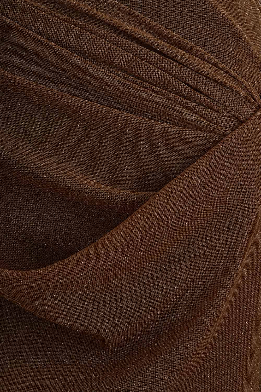 Kaia Straight Draped Elastic Cotton Maxi Skirt