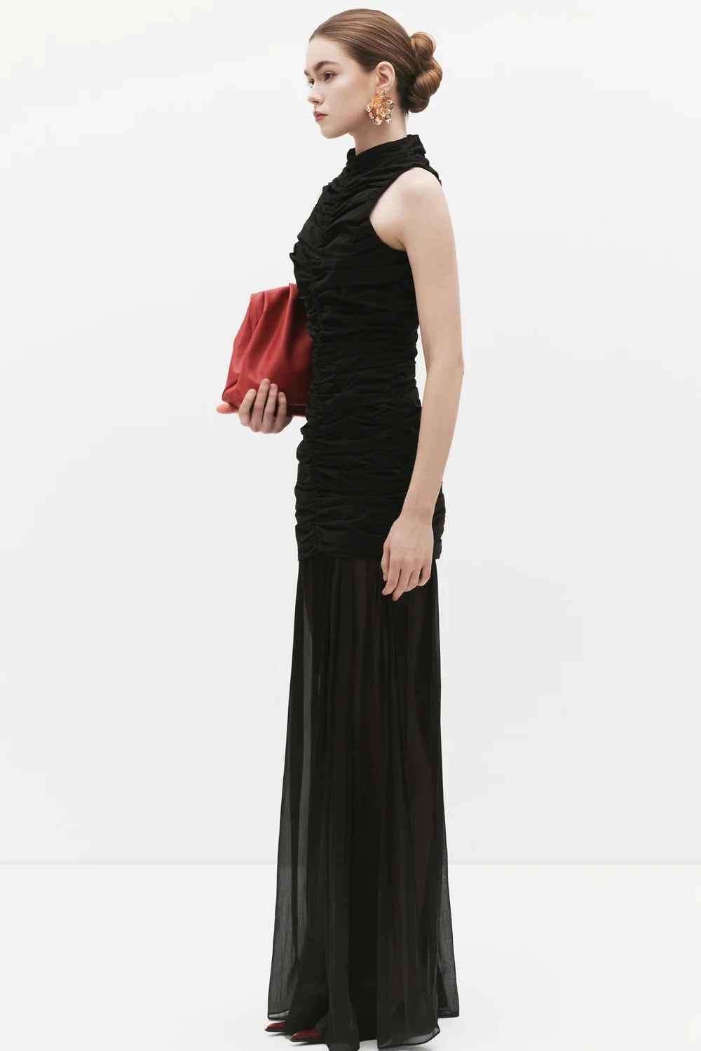 Ingrid A-line Draped Skirt