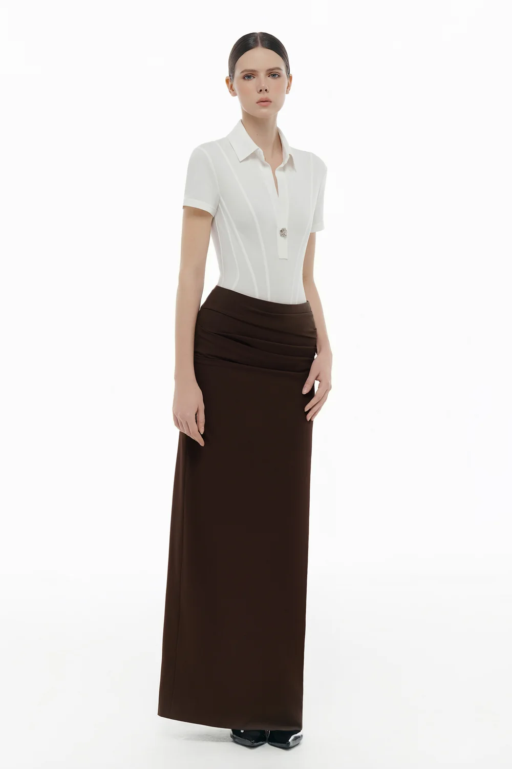 Camille Collared Button Bodysuit