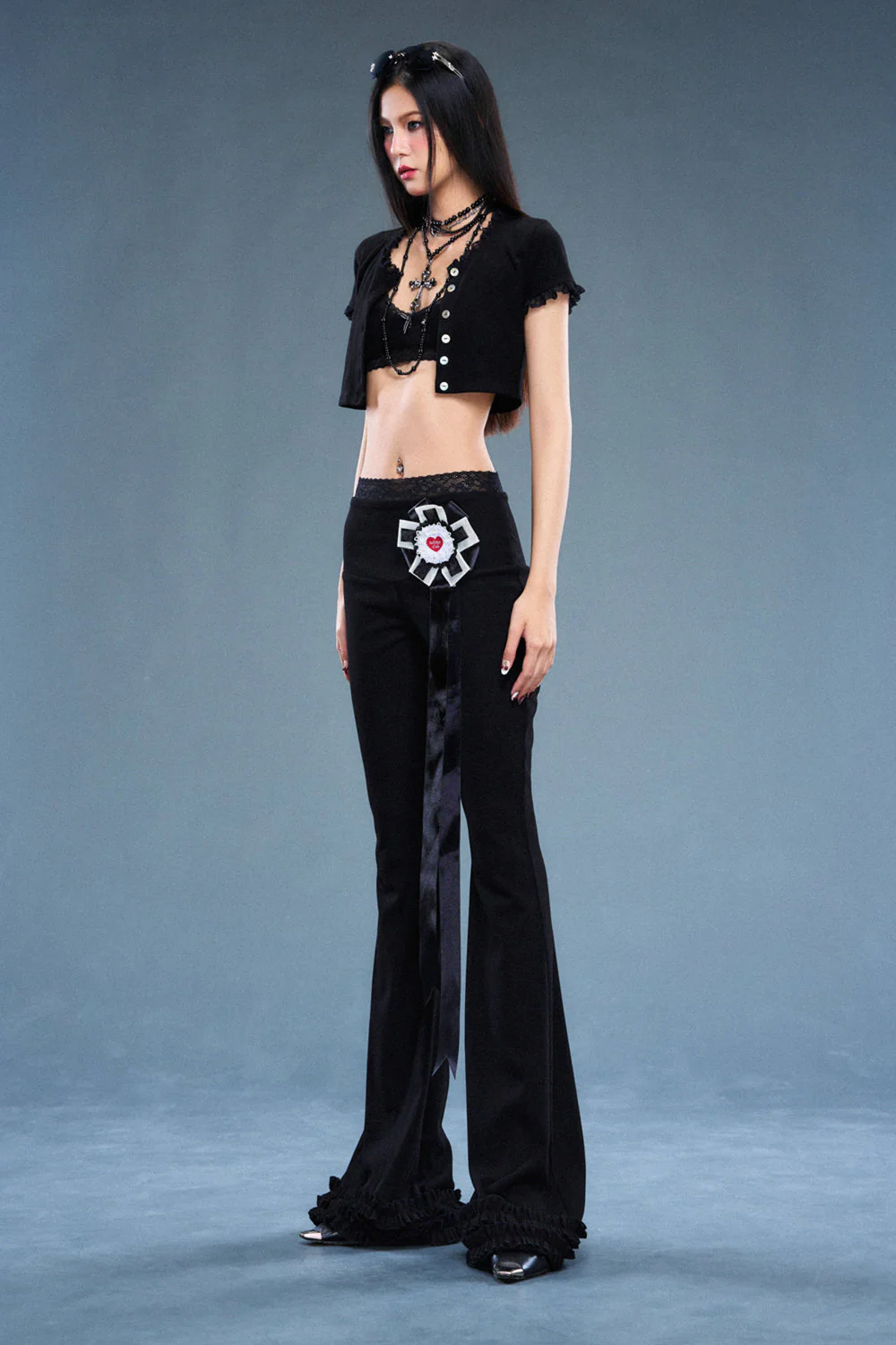 Nikita Straight Ruffle Pants