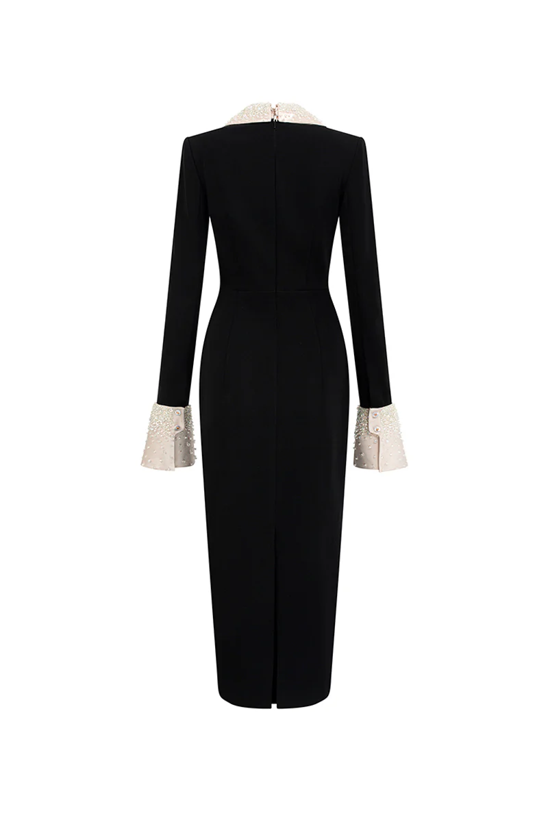 Jaylene Pencil Crepe Midi Dress