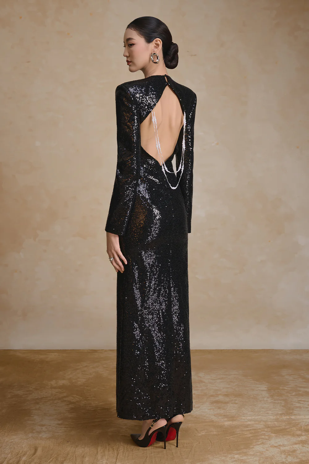 Titan Sheath Sequin Maxi Dress