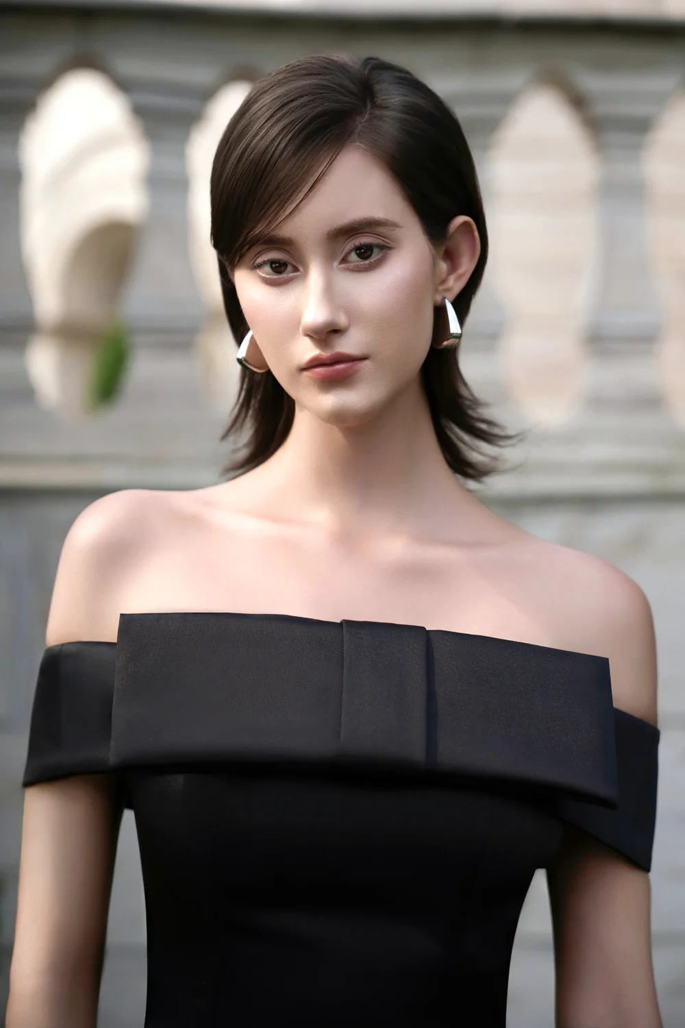 Ember Off-Shoulder Ribbon Maxi Dress