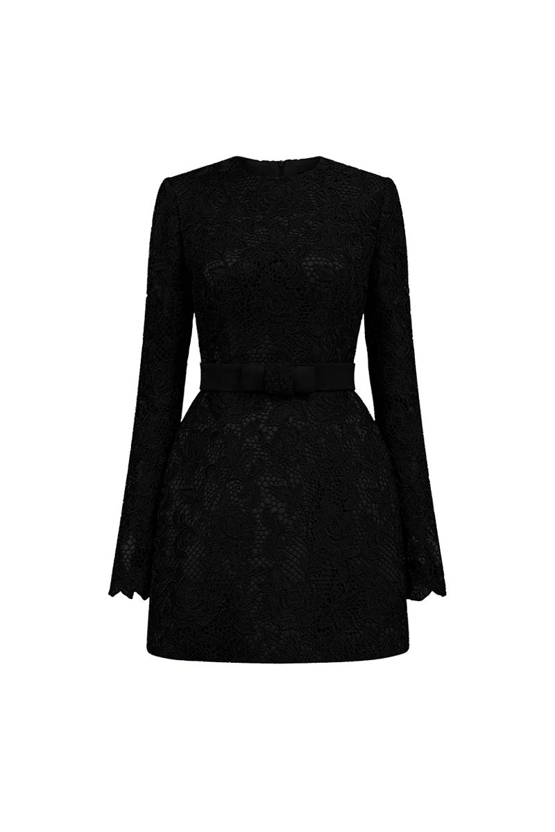 Alaina Long Sleeve Lace Mini Dress