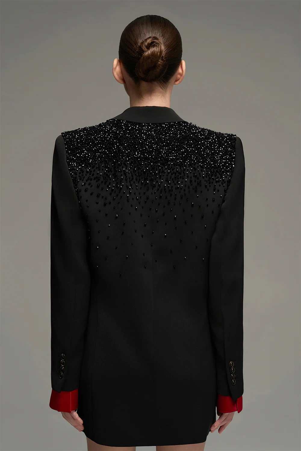 Claire Notched Rhinestone Blazer