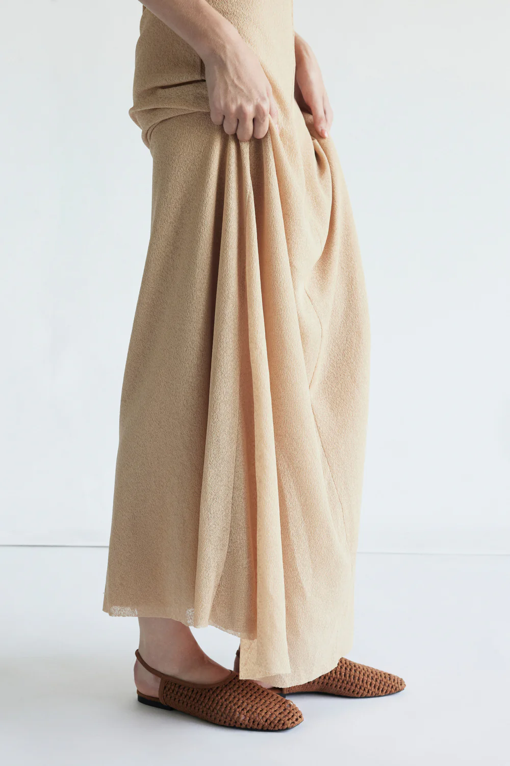 Audrey Off-Shoulder Draped Maxi Dress