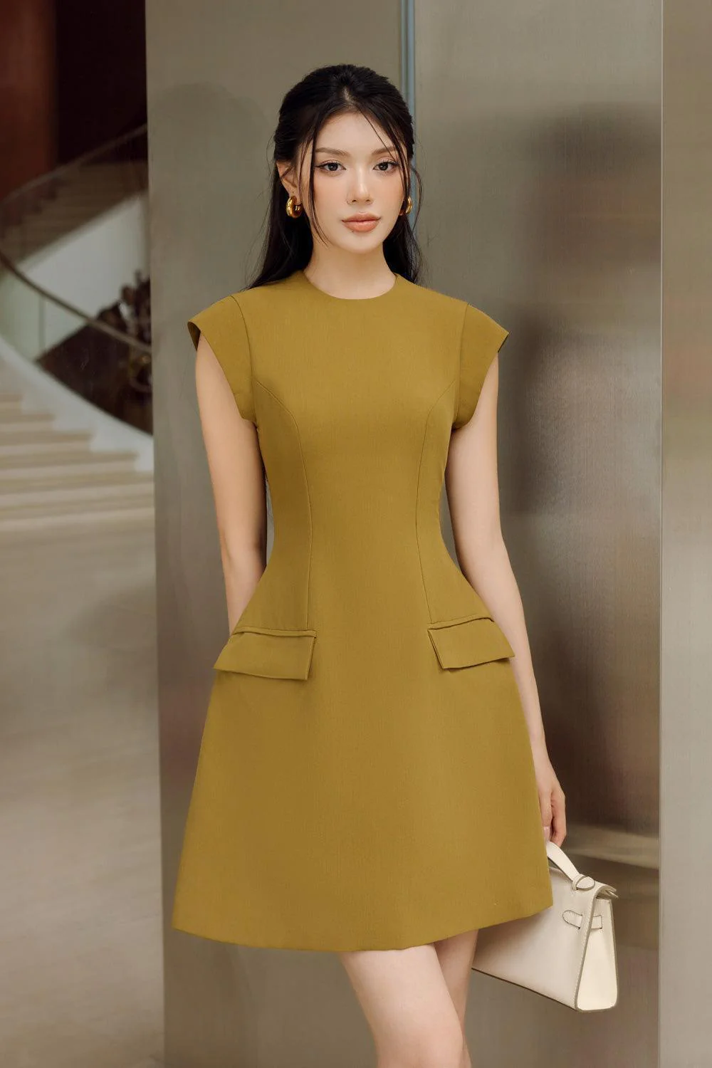 Little Princess A-line Round Neck Synthetic Mini Dress