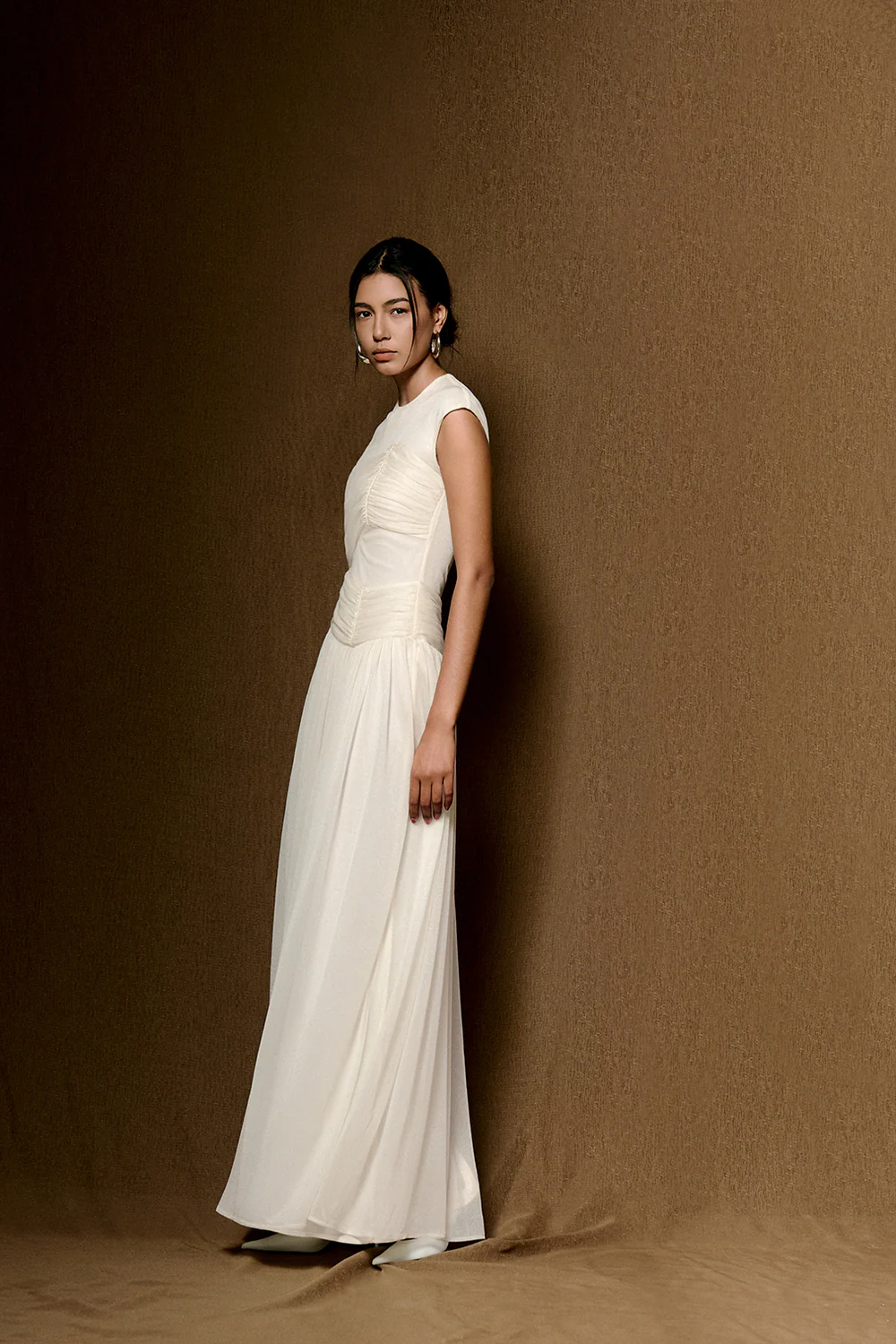 Terra Cap Gathering Maxi Dress