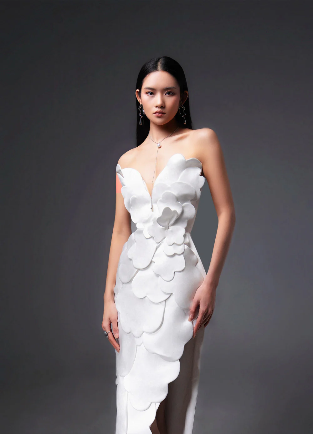 Velour Pegged Sleeveless Polyester Maxi Dress