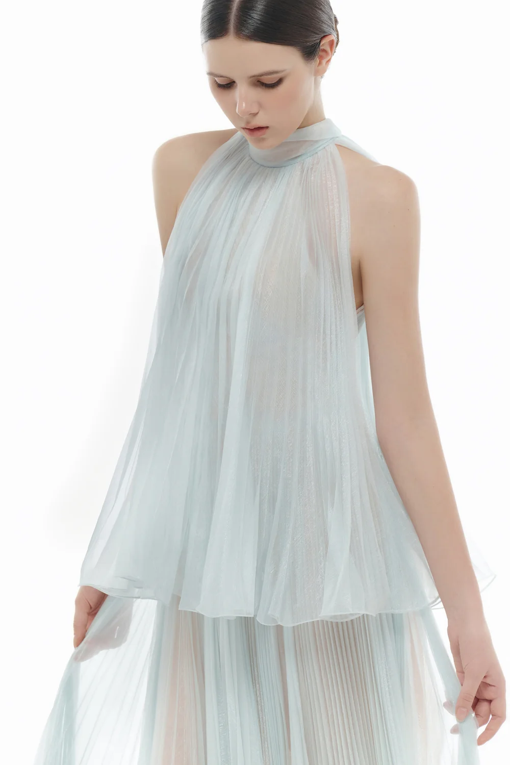 Margaux Halter Polyester Maxi Dress