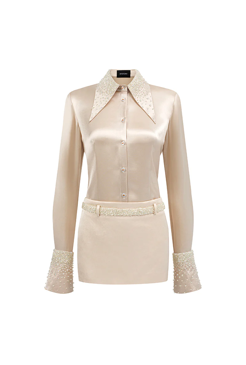 Raina Straight Rhinestone Shirt