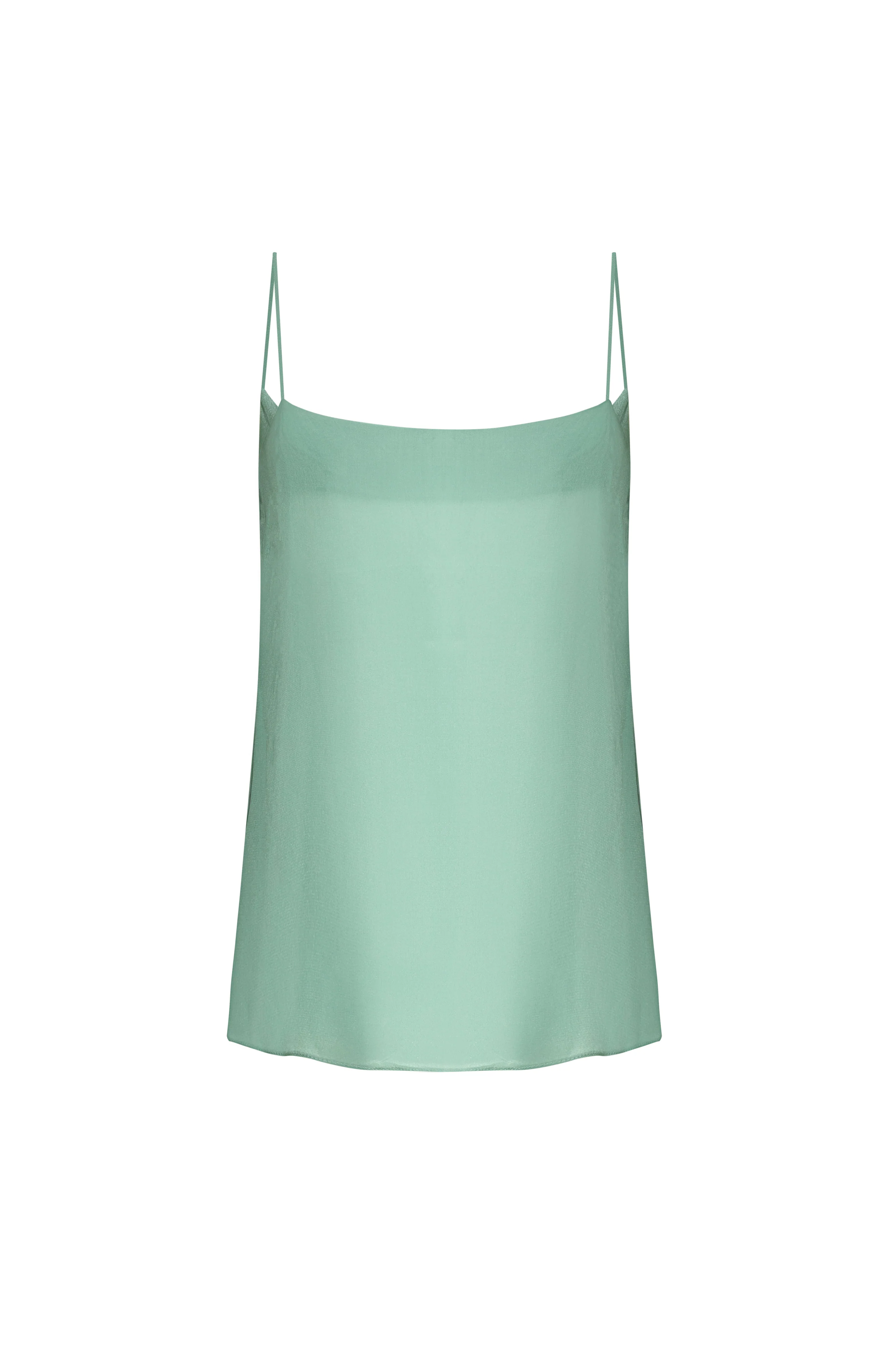 Nadya Straight Spaghetti Strap Silk Chiffon Top