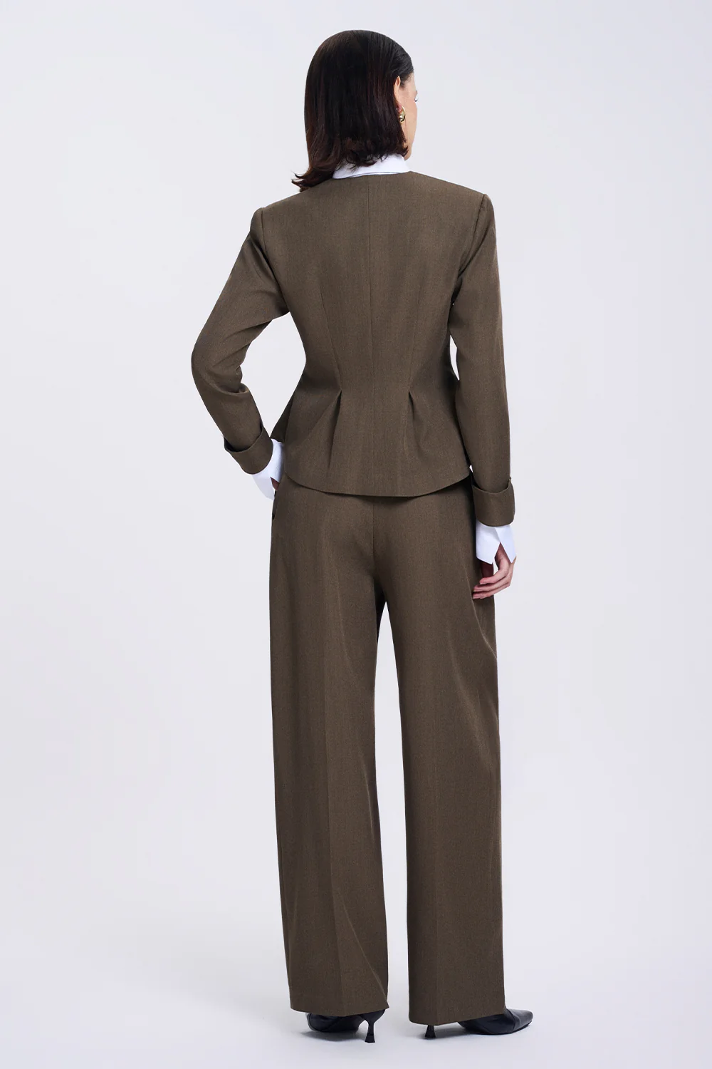 Colette Straight Seam Pocket Twill Maxi Pants