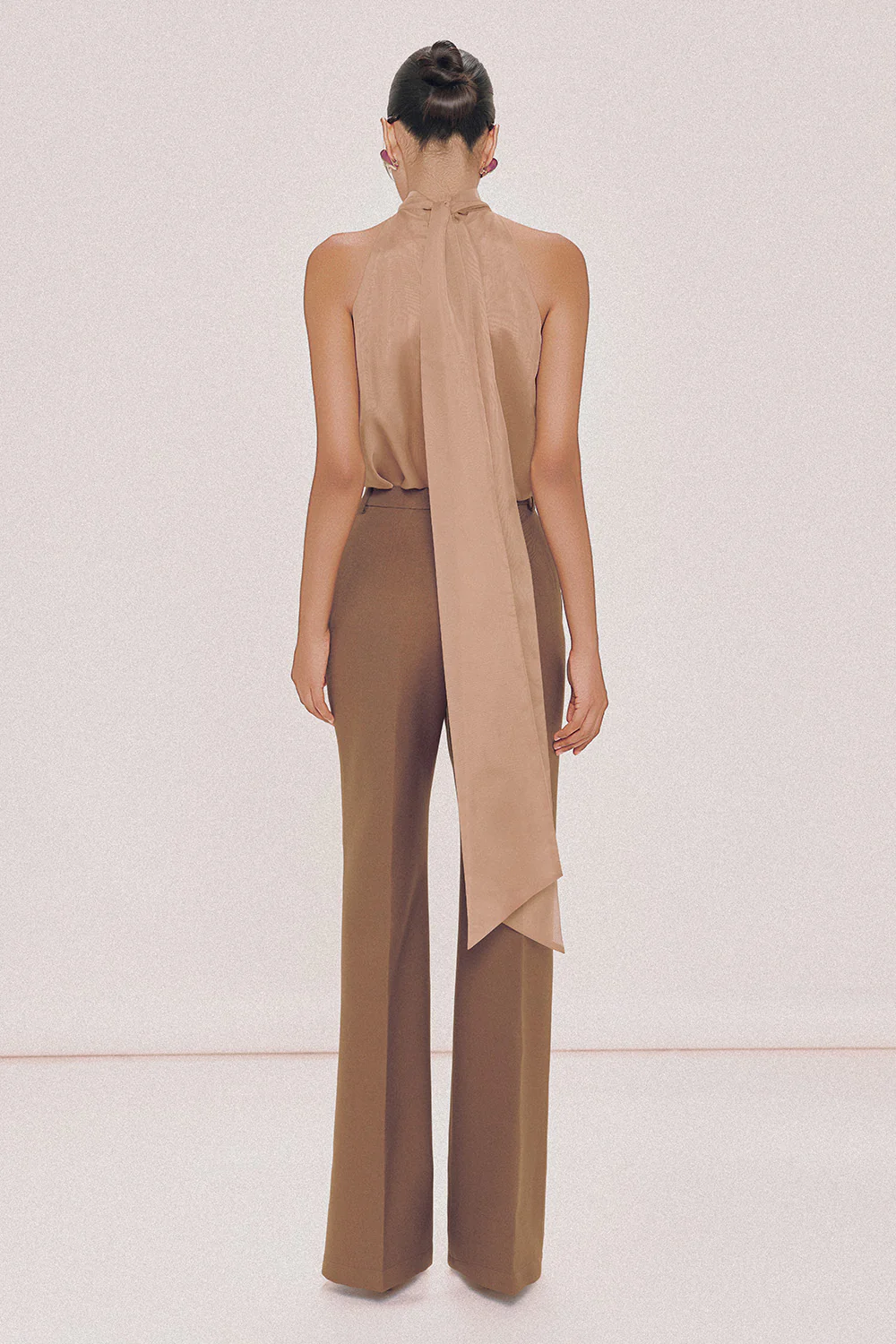 Bobby Straight Scarf Neck Chiffon Top