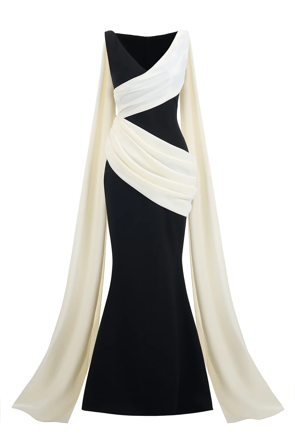 Hera Mermaid V-Neck Cotton Spandex Maxi Dress